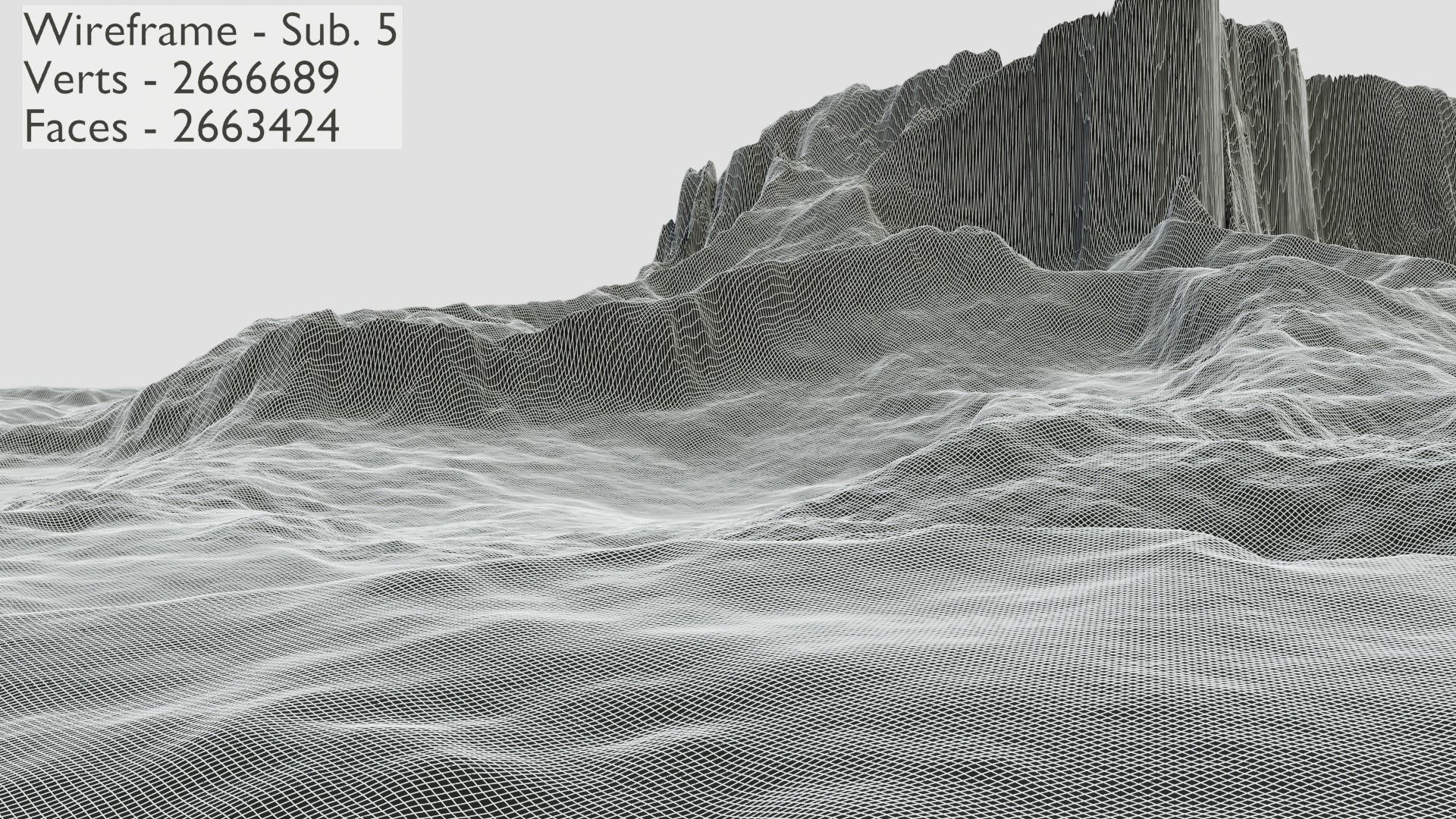 Mountain Terrain 1d 3D model_32