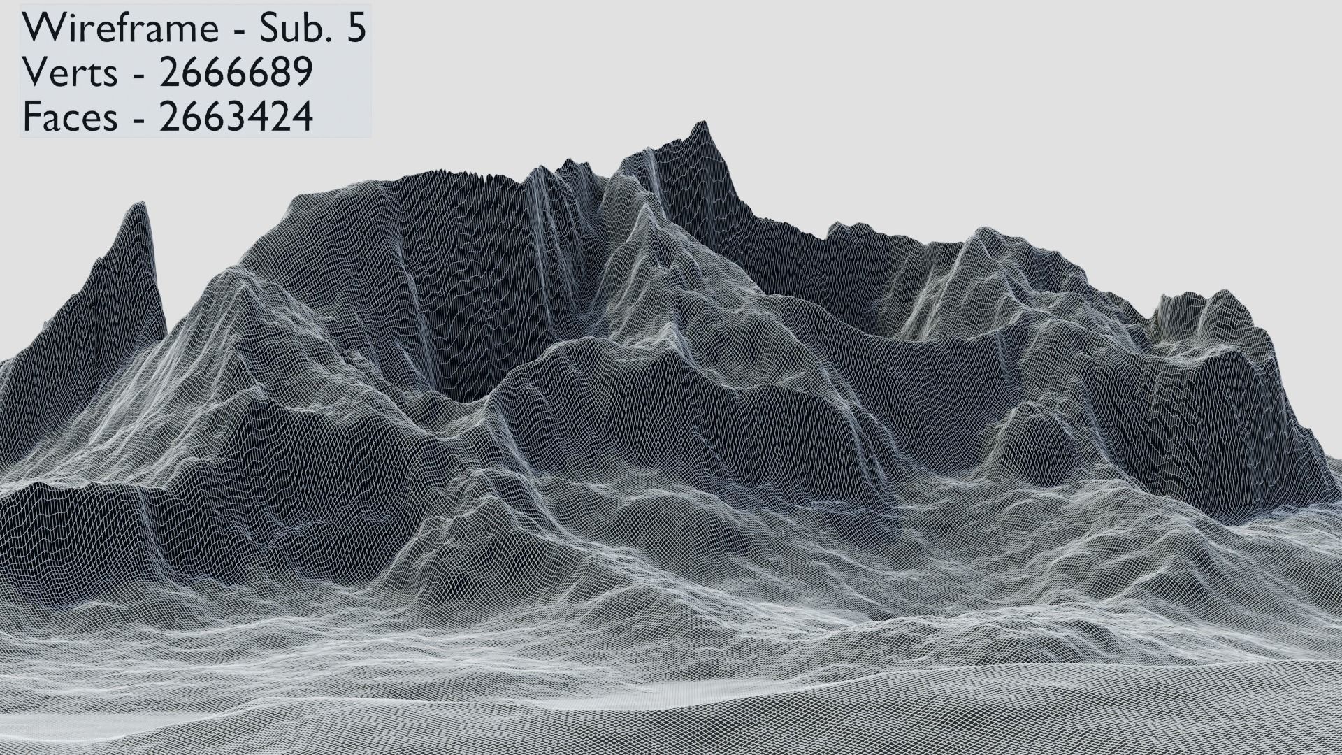 Mountain Terrain 1d 3D model_27