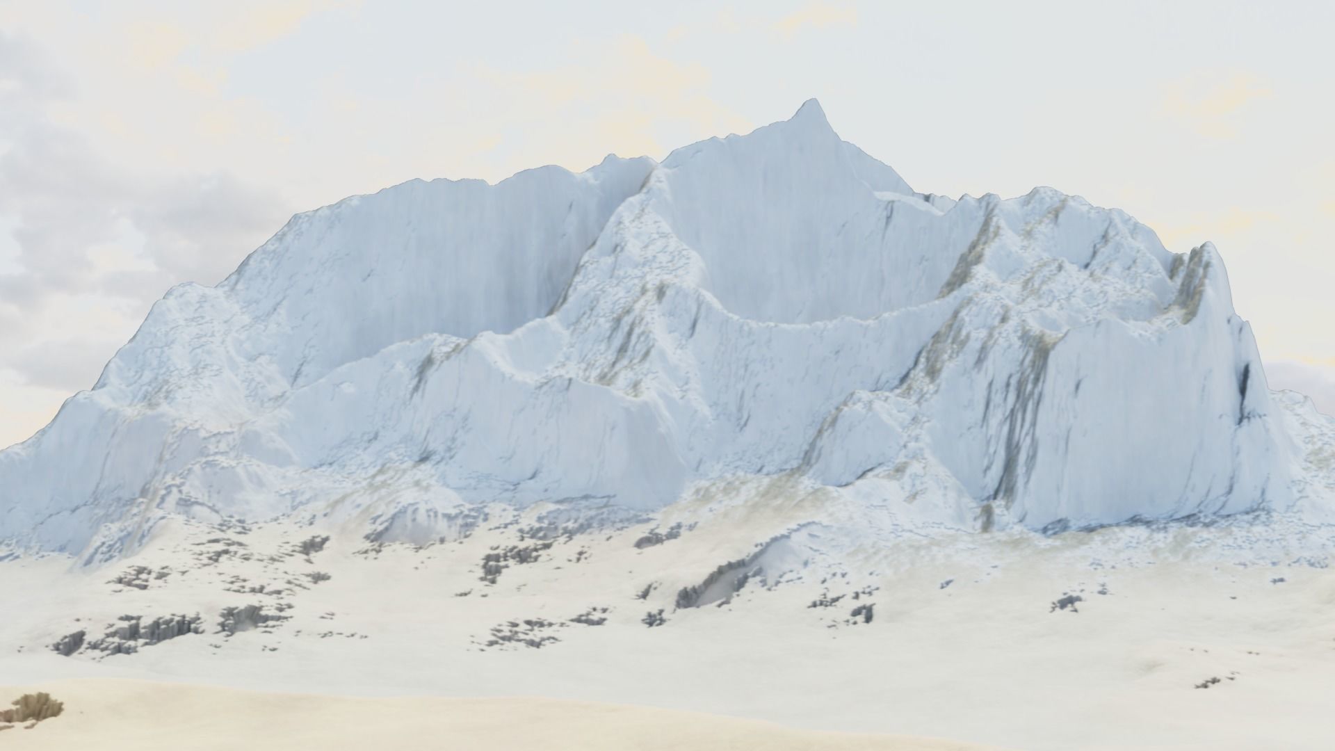 Mountain Terrain 1d 3D model_2