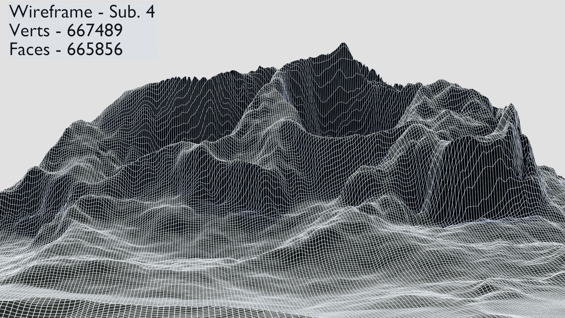 Mountain Terrain 1d 3D model_15