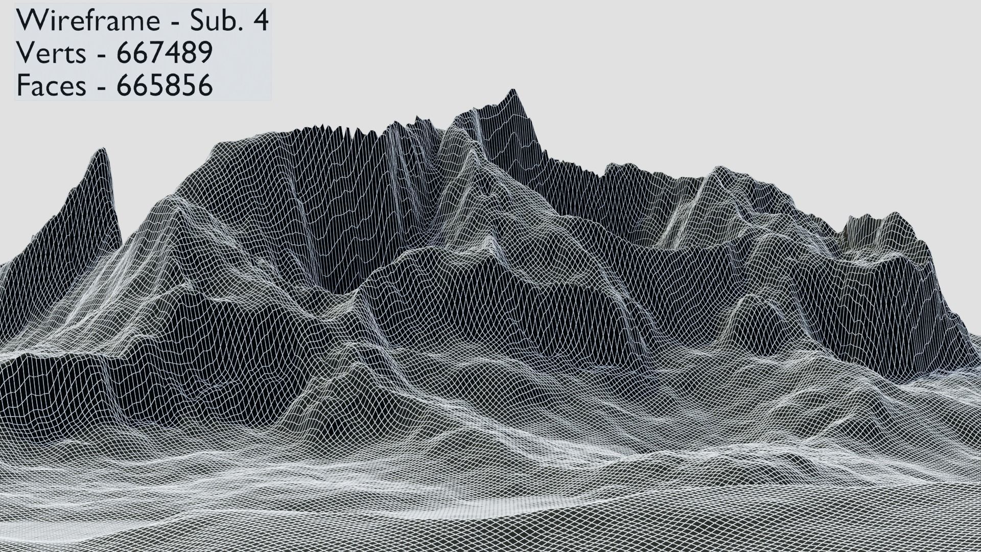 Mountain Terrain 1d 3D model_14
