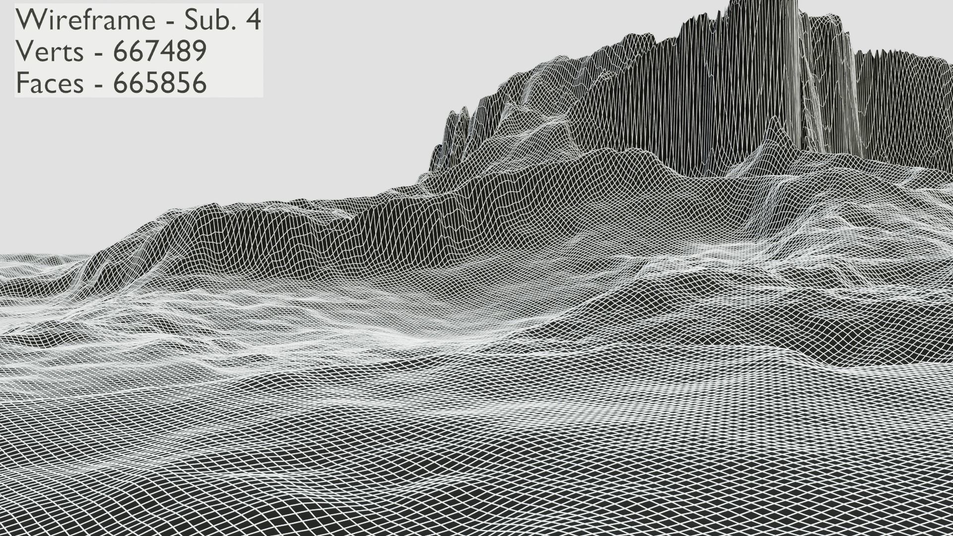 Mountain Terrain 1d 3D model_19