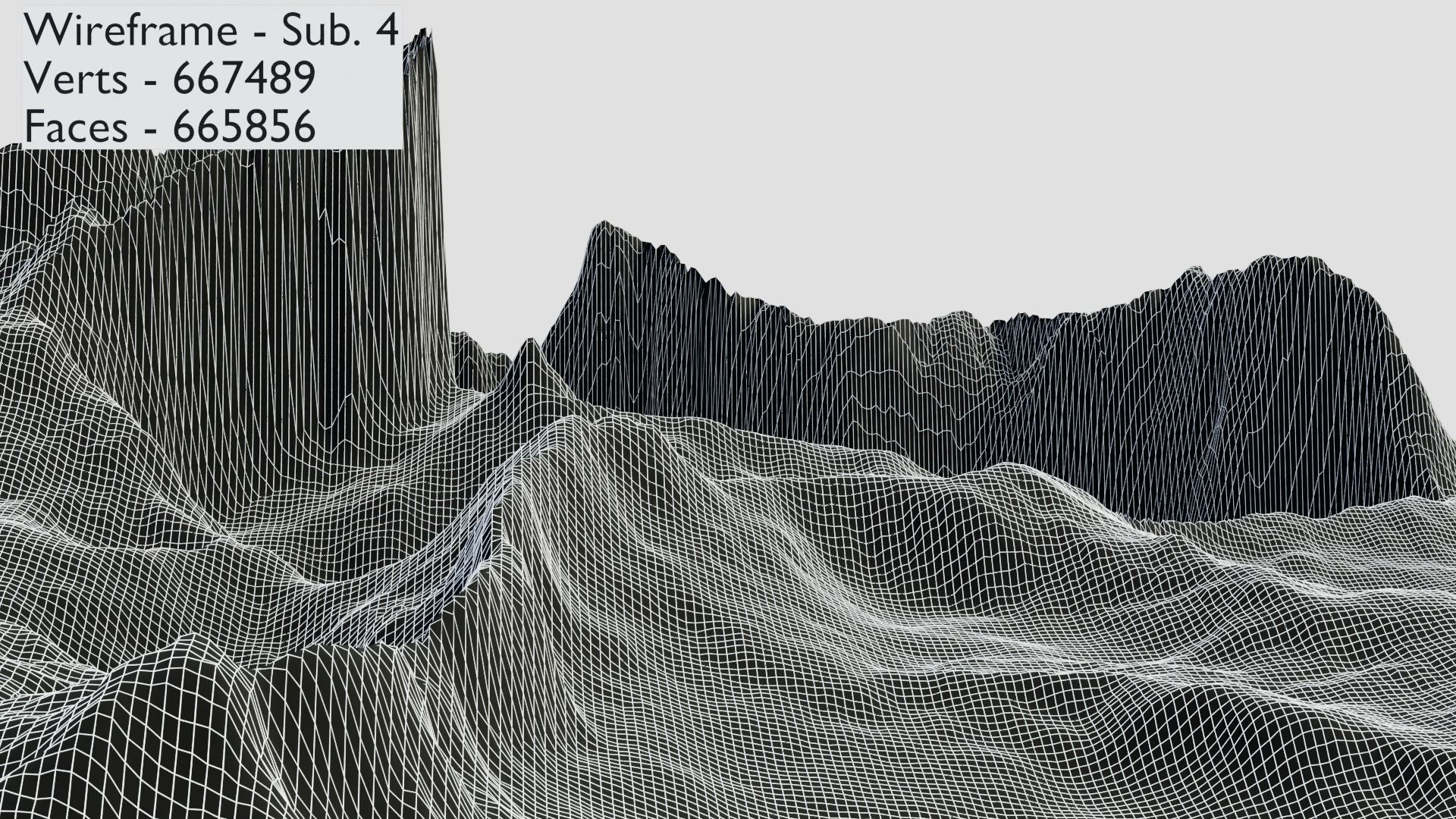 Mountain Terrain 1d 3D model_16