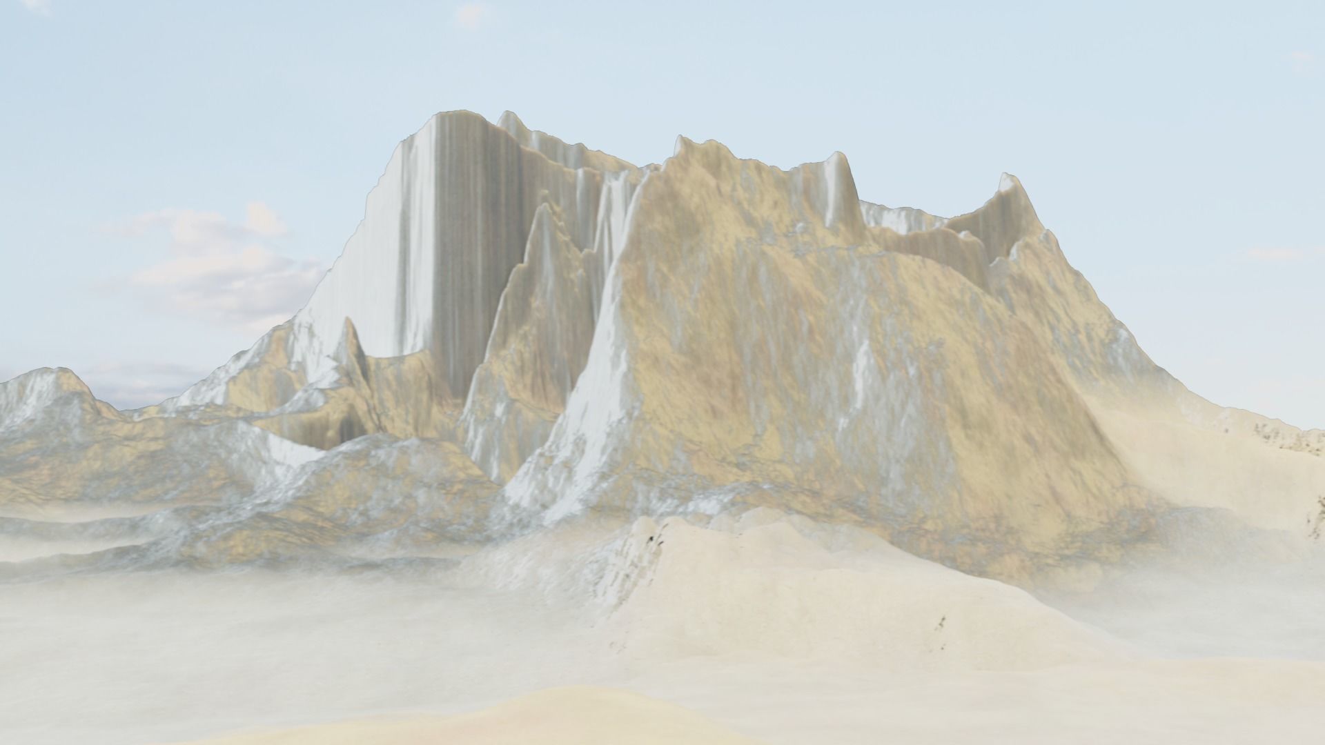 Mountain Terrain 1d 3D model_4