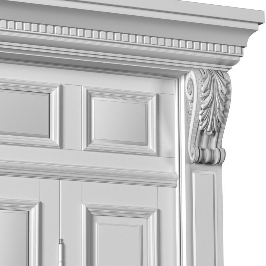 Outdoor Entrance classic door External Doors Exterior Door 3D model_4
