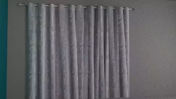 Curtin curtain Low-poly 3D model