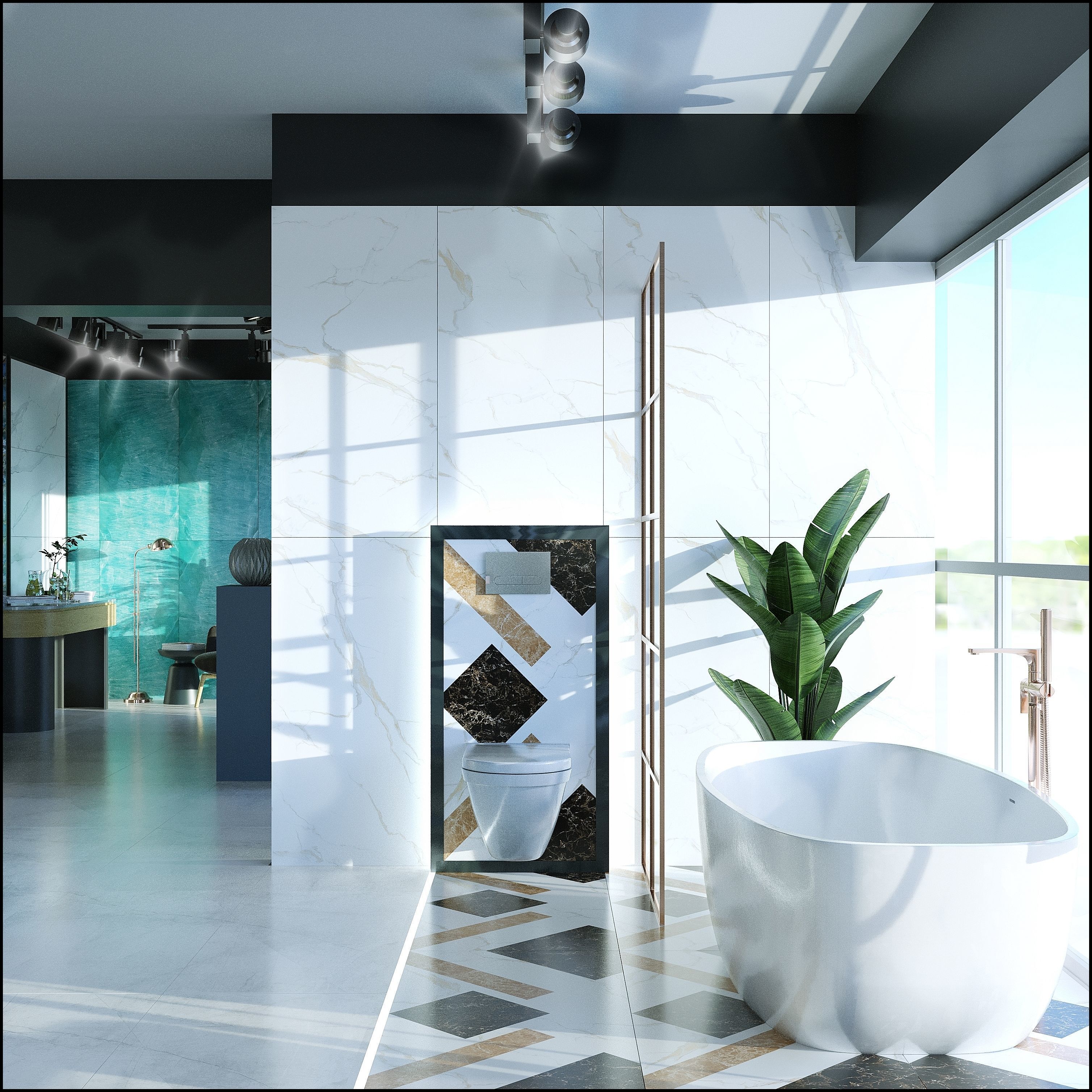 Showroom Scene 3D model_8