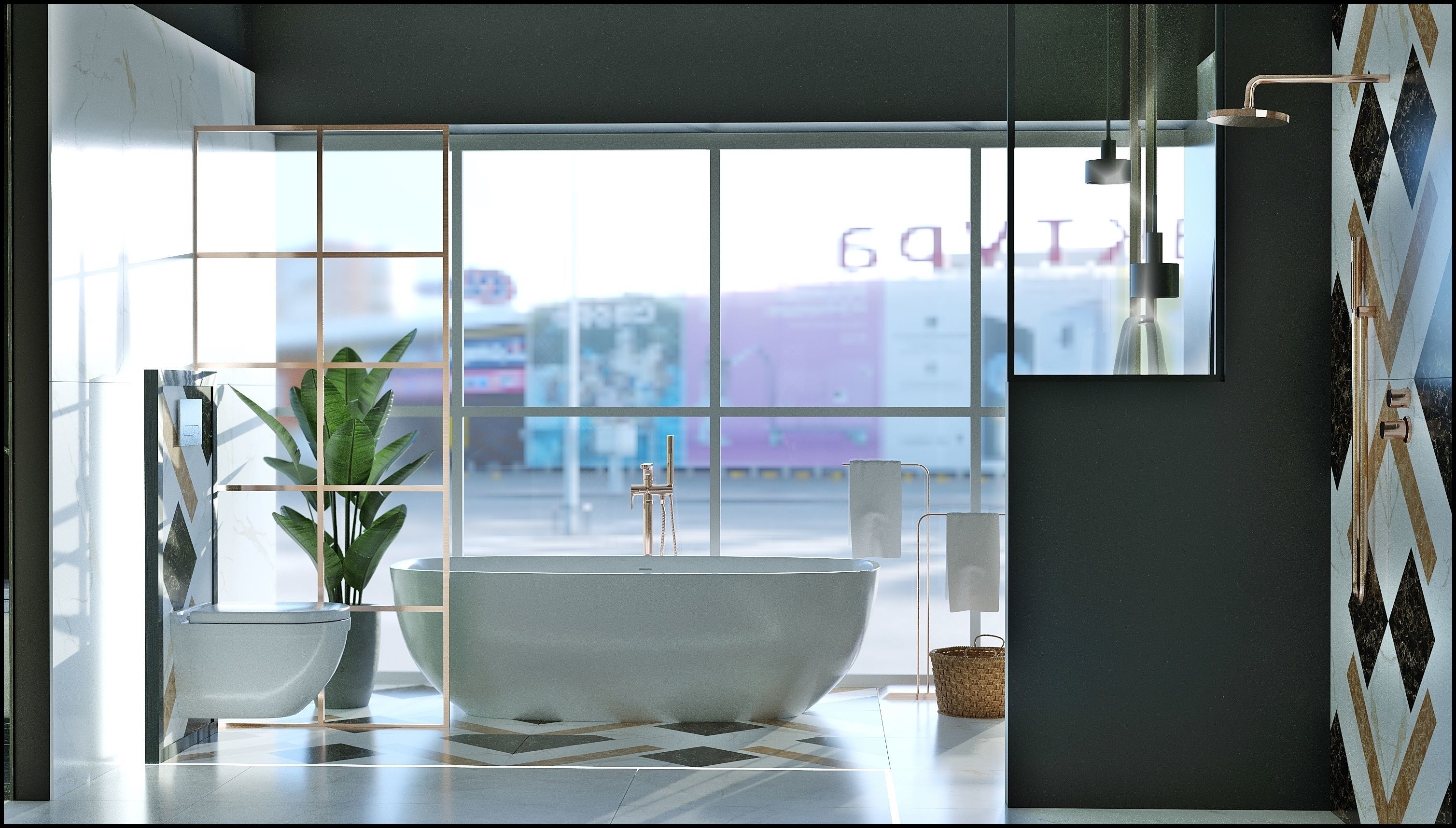 Showroom Scene 3D model_3