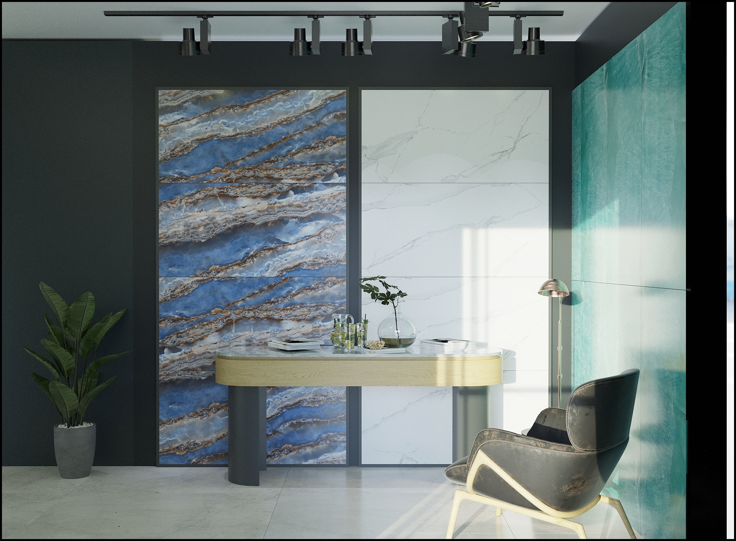 Showroom Scene 3D model_1