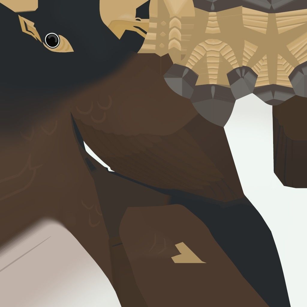 Common myna Low-poly 3D model_5