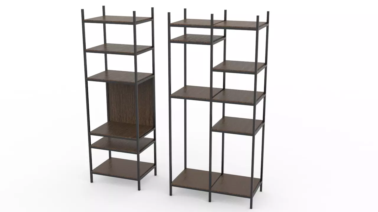 Kitchen shelves Free 3D model_0