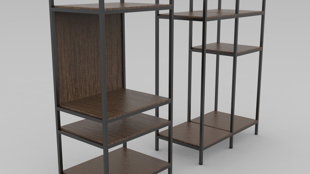 Kitchen shelves Free 3D model_1