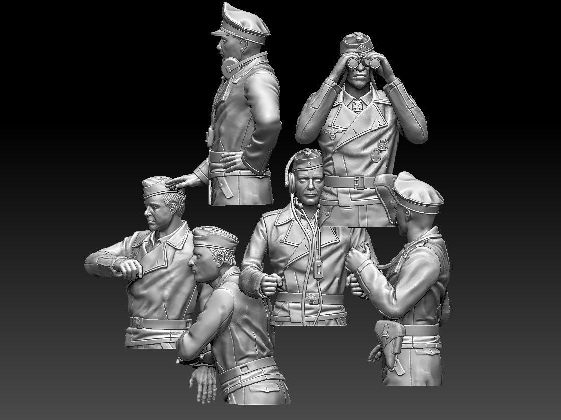 German tank crew  3D print model_45
