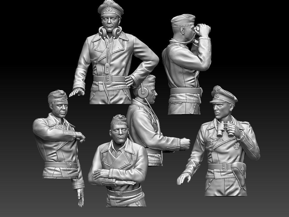 German tank crew  3D print model_2