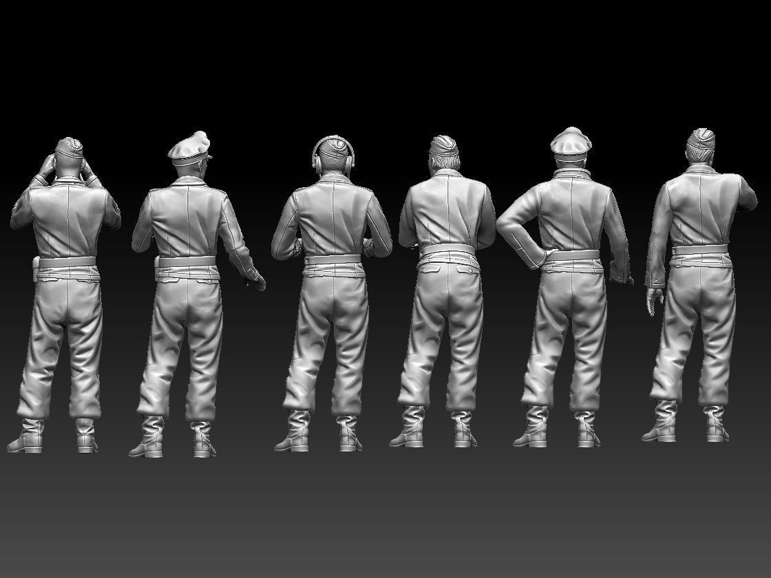 German tank crew  3D print model_30