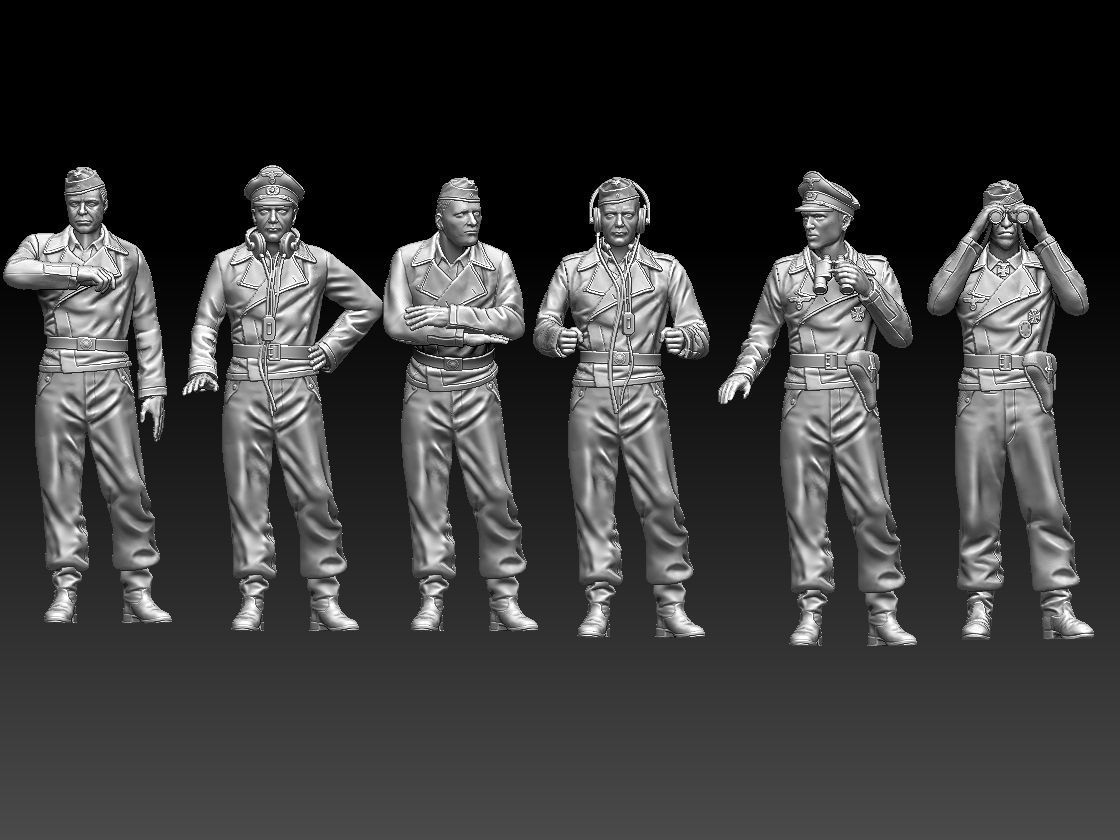 German tank crew  3D print model_1