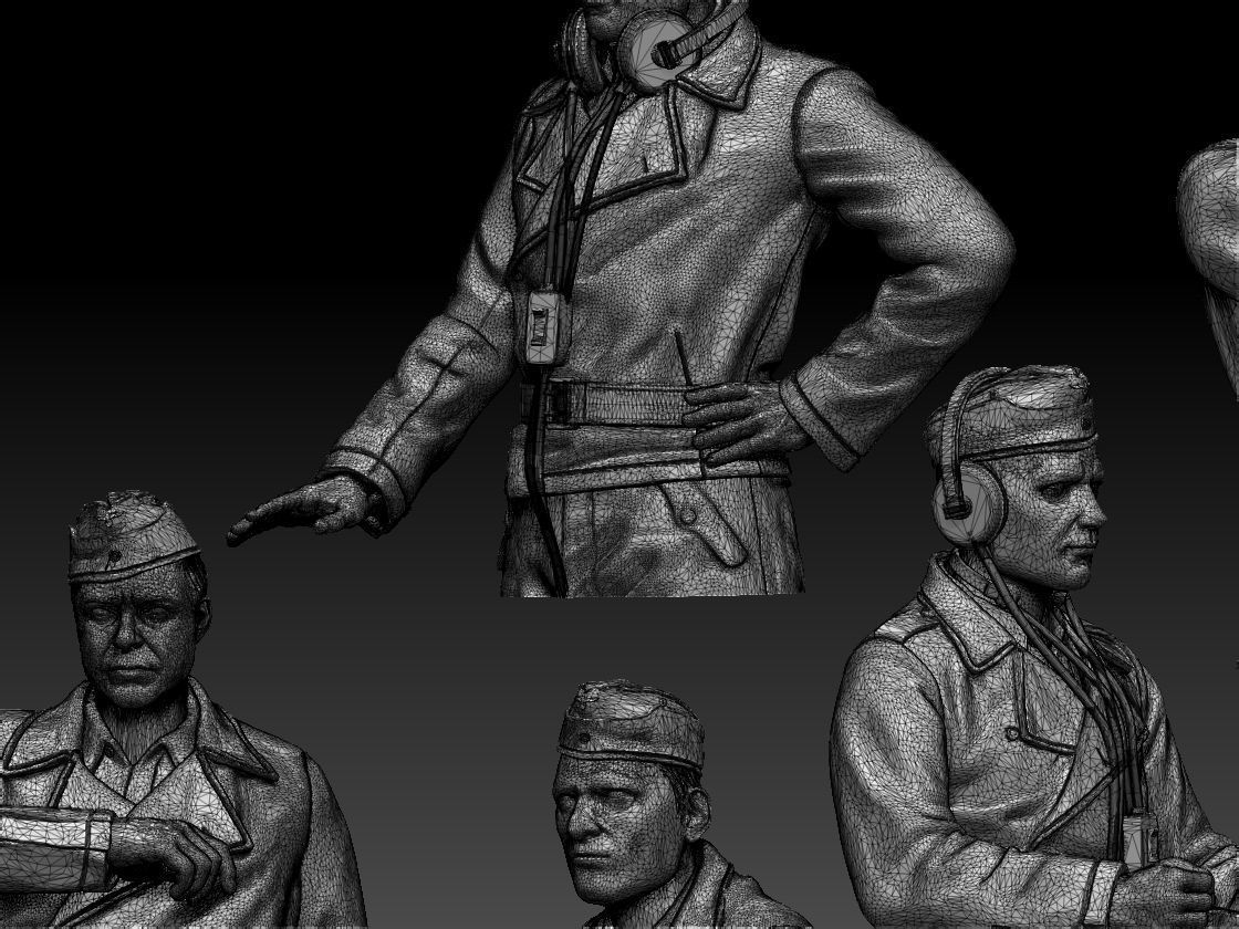 German tank crew  3D print model_39