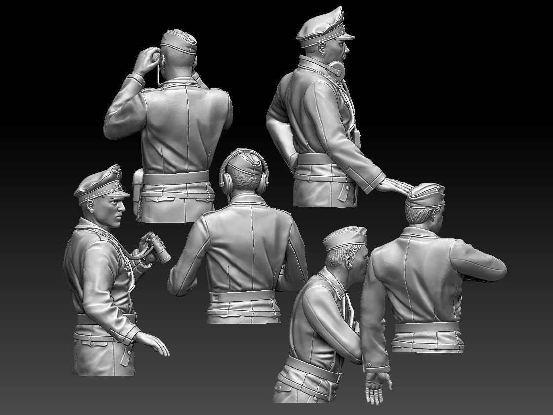 German tank crew  3D print model_3