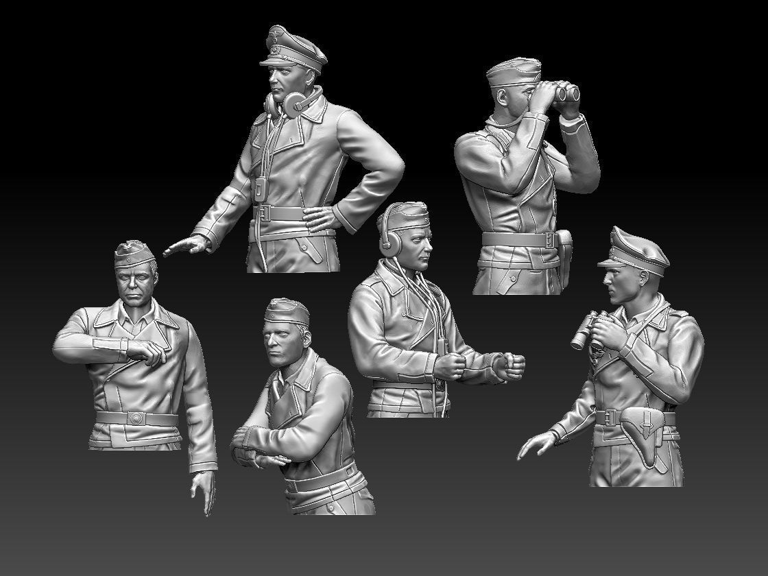 German tank crew  3D print model_32