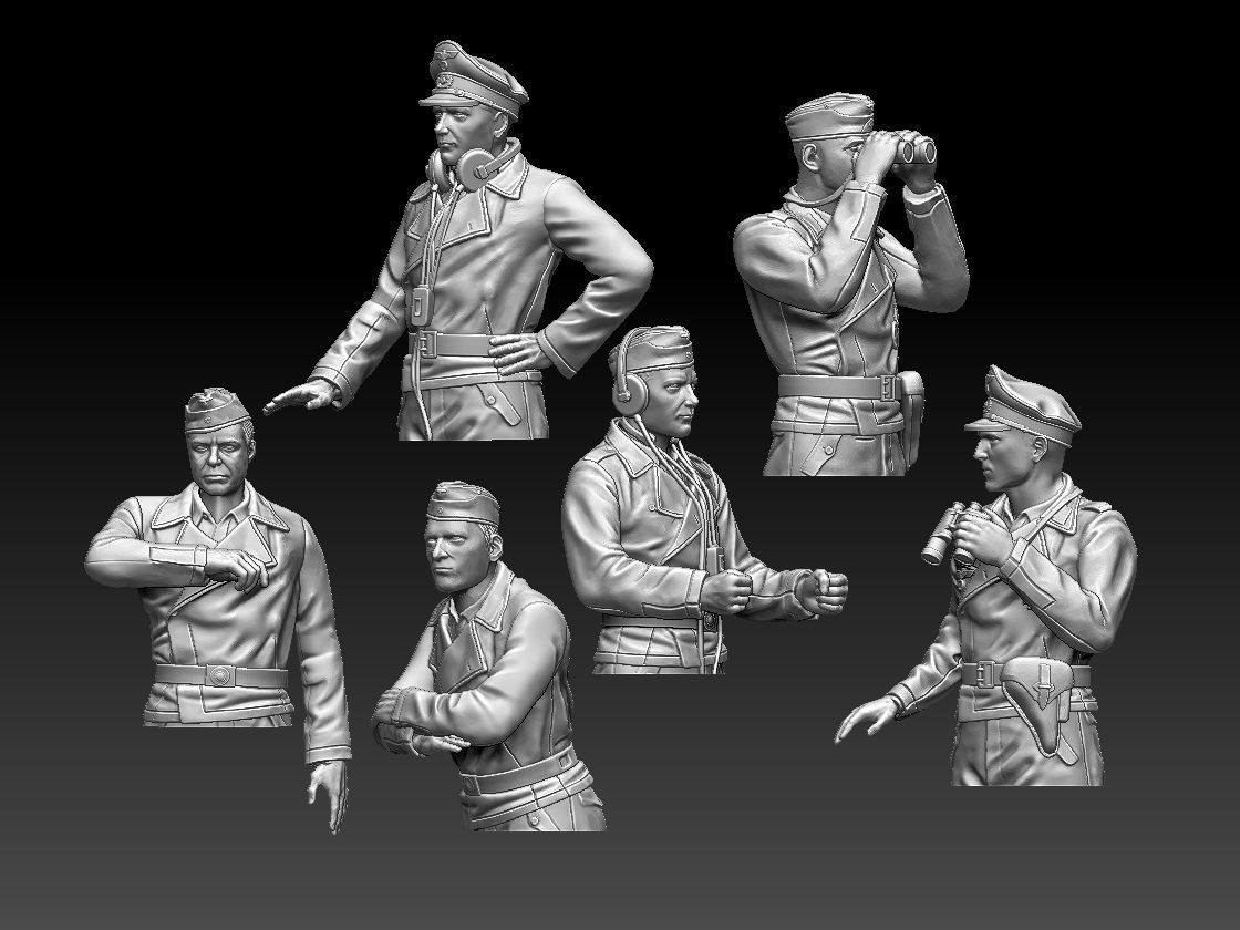 German tank crew  3D print model_7