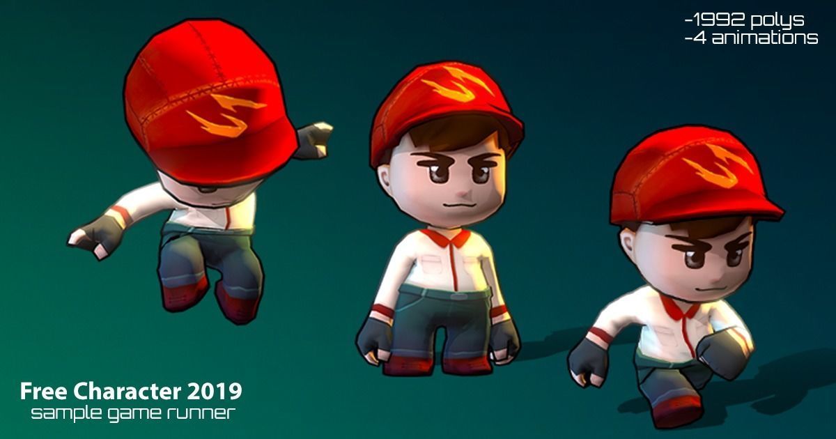VIASS Free Character Pack Free low-poly 3D model_1
