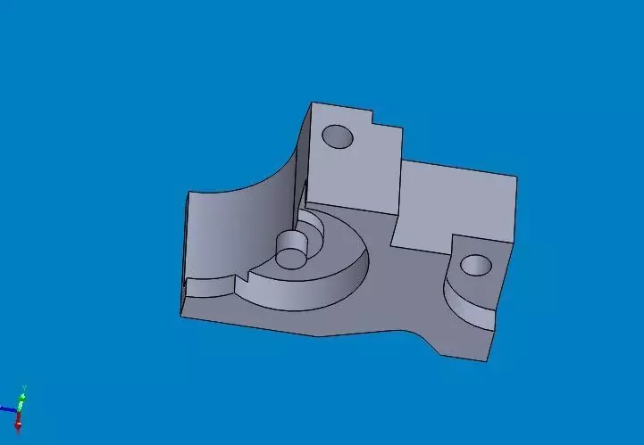 solidtutorial007 metal part with hole in it Free 3D model