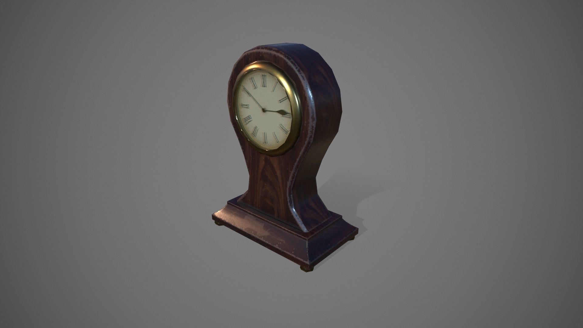Desk Clock Free low-poly 3D model_3