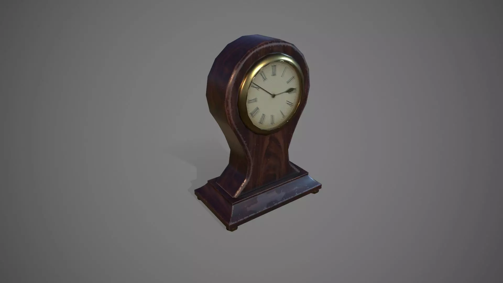Desk Clock Free low-poly 3D model_0