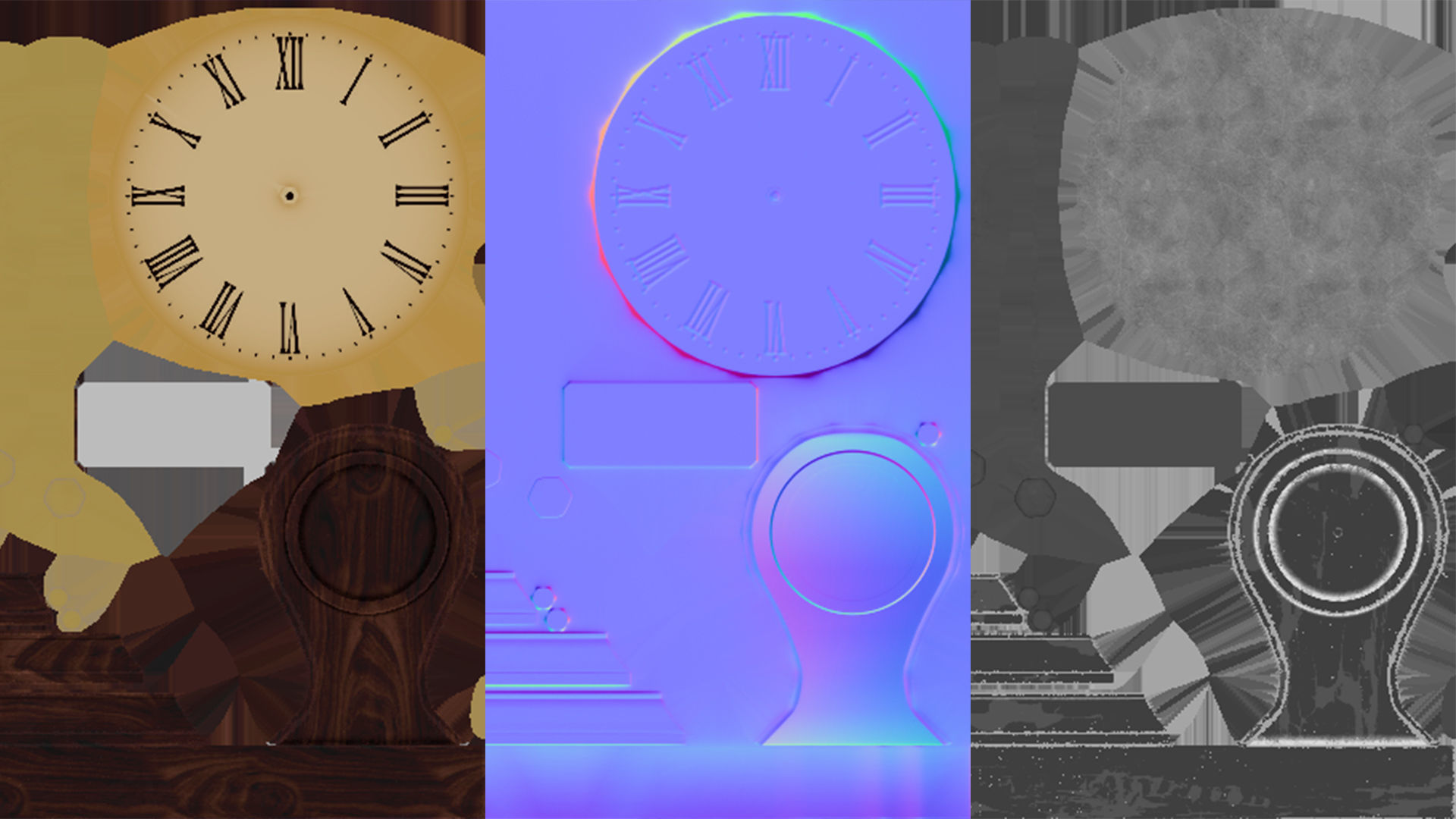 Desk Clock Free low-poly 3D model_5