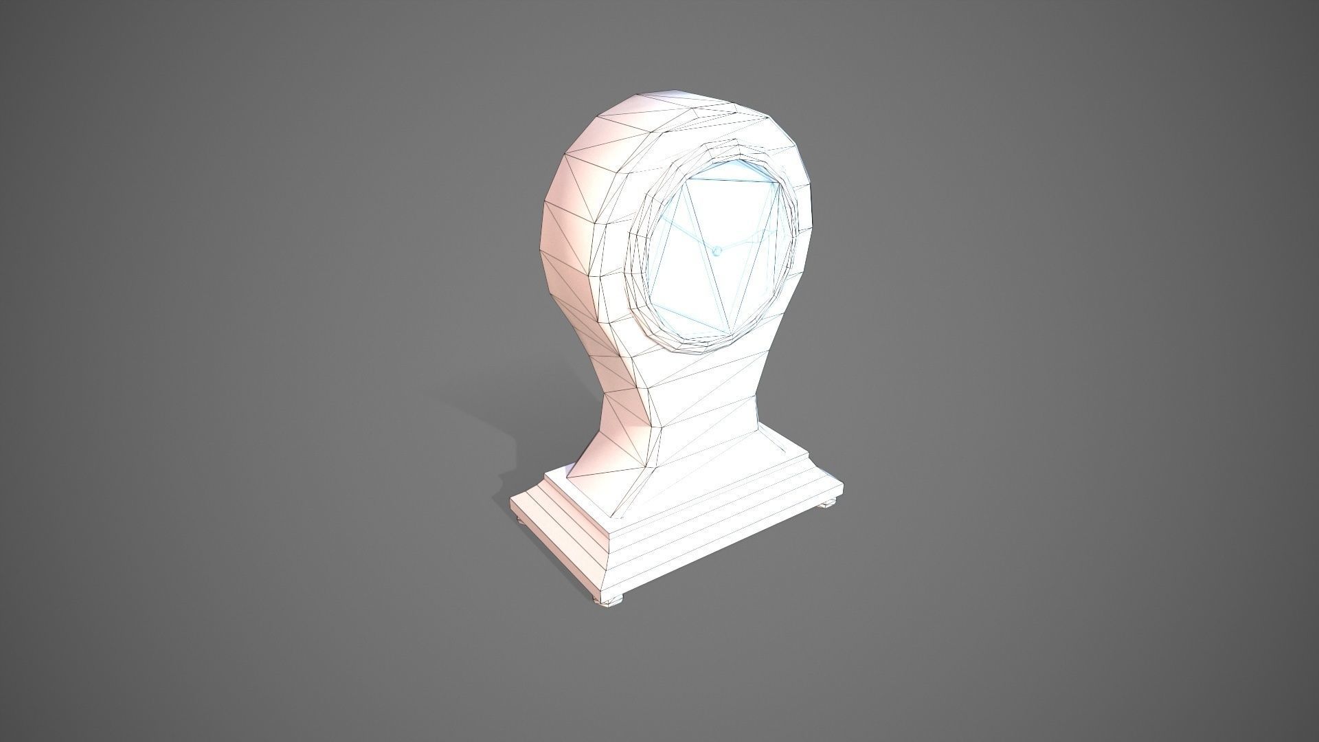 Desk Clock Free low-poly 3D model_4