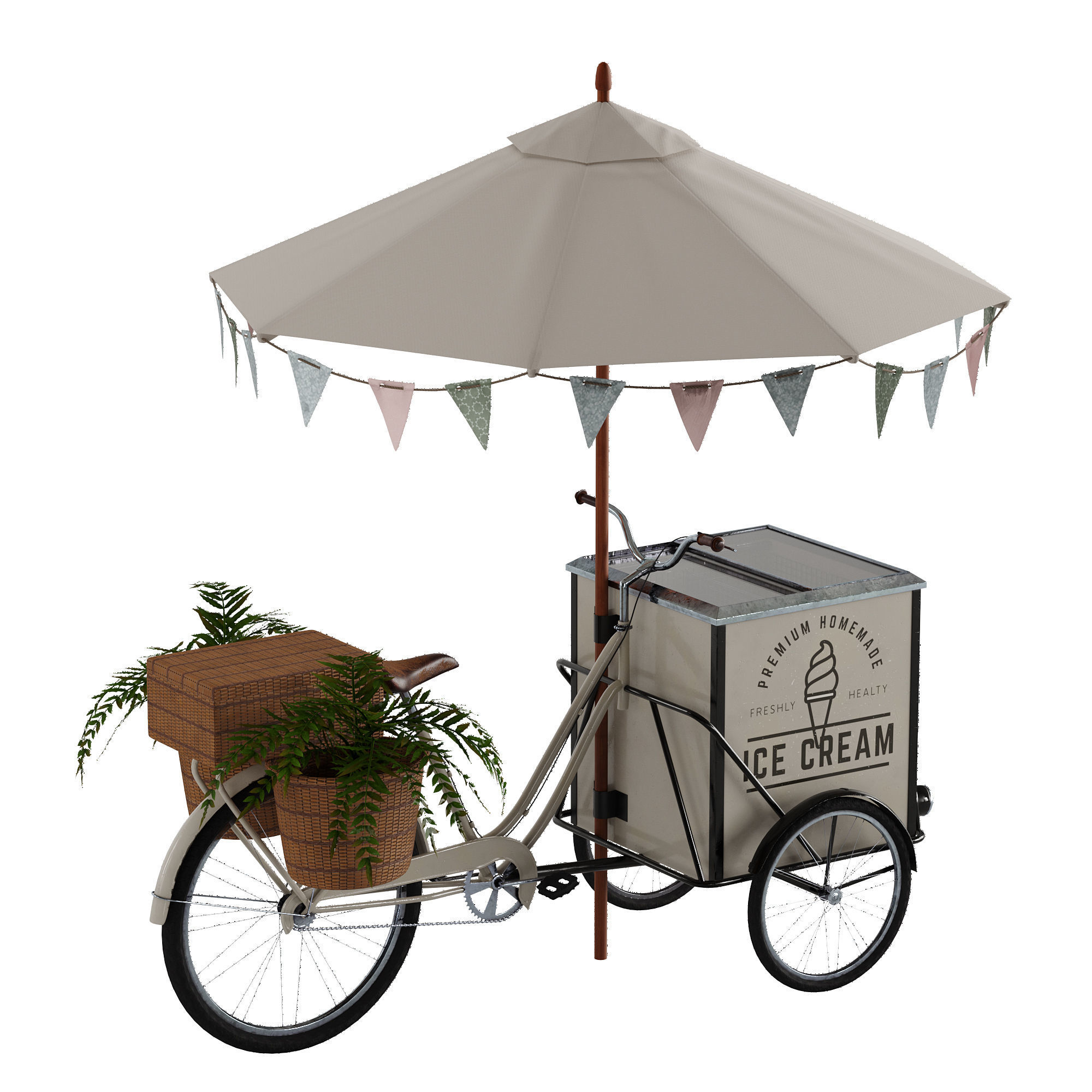 Ice cream bicycle 1 3D model_2