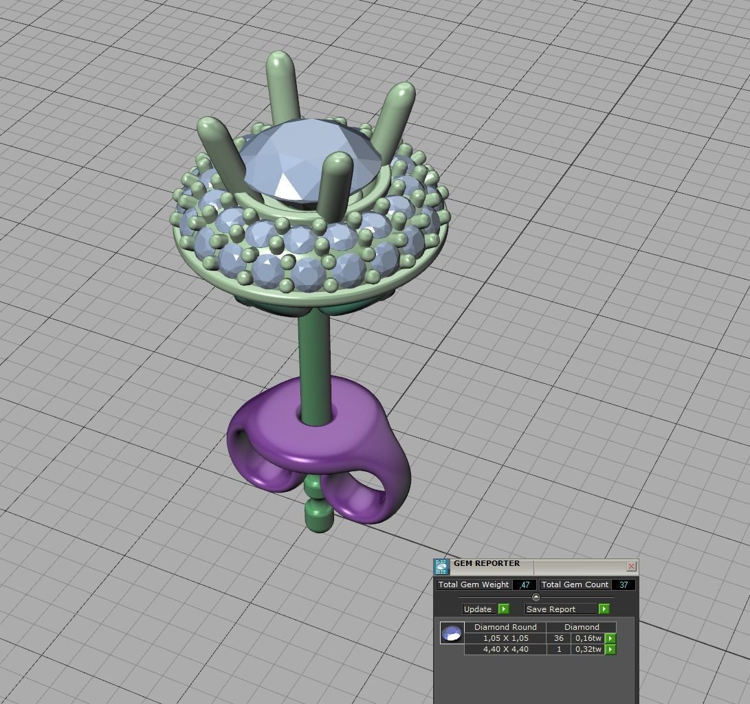 Round Halo Collection Stud Earrings and Ring _8