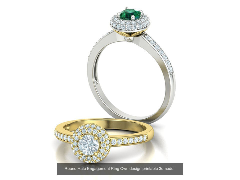 Round Halo Collection Stud Earrings and Ring _6