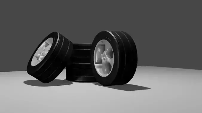 Car wheels 3D Free low-poly 3D model
