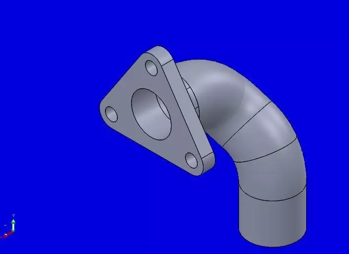 solidtutorial012 pipe with hole in it Free 3D model