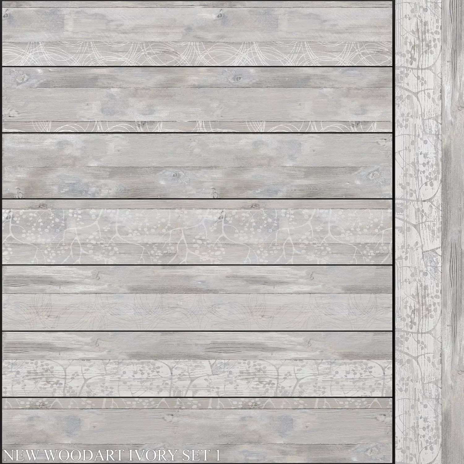 Decovita New Woodart Ivory 200x1200 Set 2 3D model_0