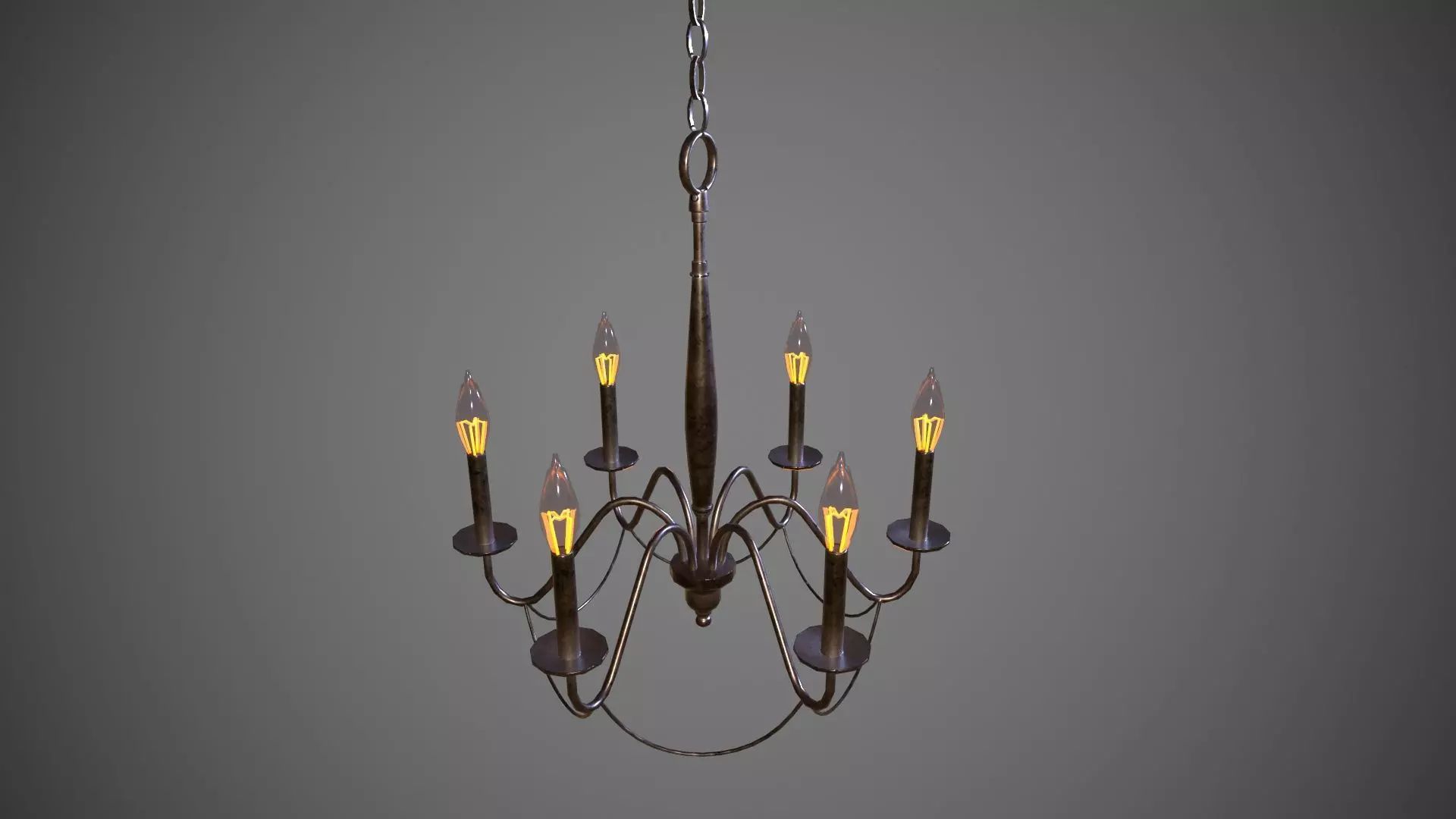 Chandelier Brown Free low-poly 3D model