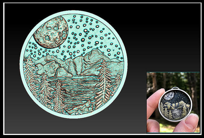 Scene Pendant 3d Print Model 3D print model