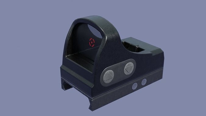 Compact collimator holographic sight Low-poly 3D model
