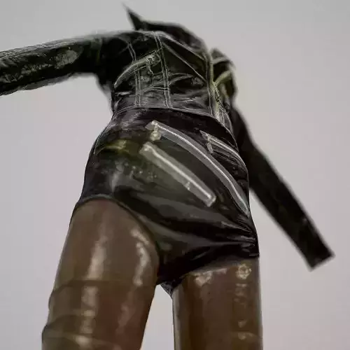 Leather Zipper Jacket and Short