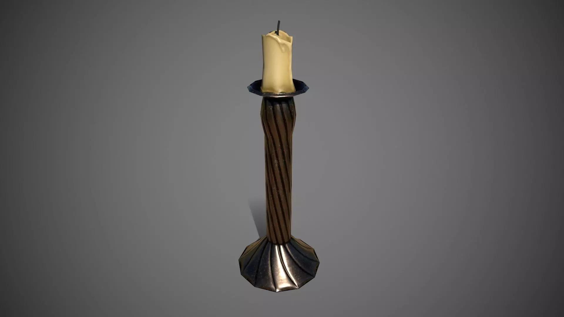 Vintage Candlestick Free low-poly 3D model