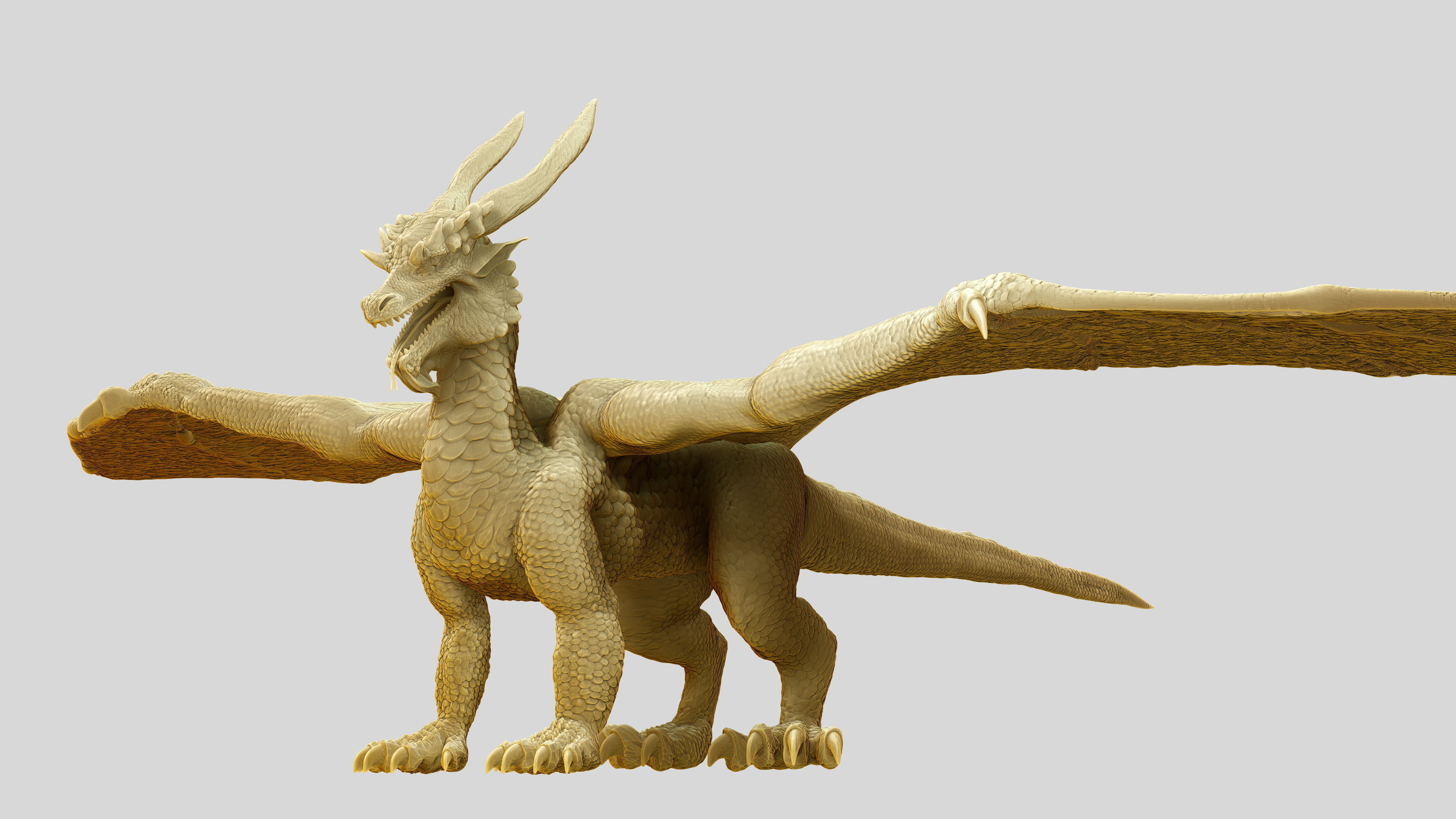 Dragon hi poly 3D model_1