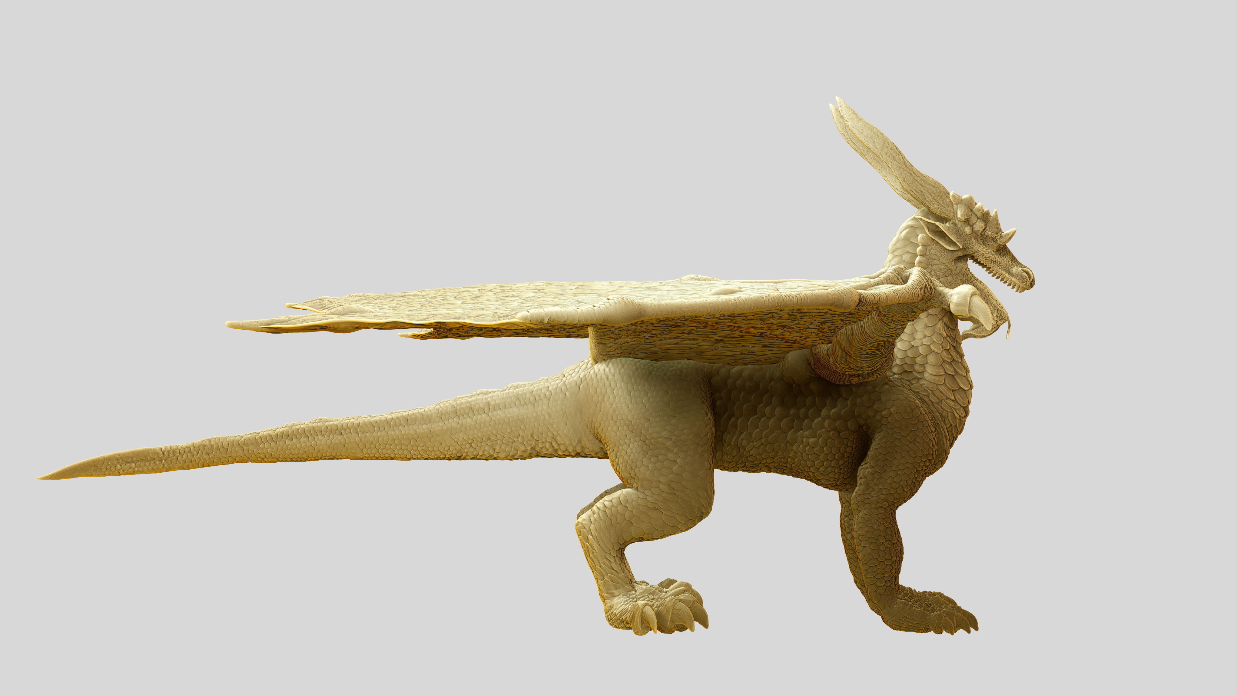 Dragon hi poly 3D model_3