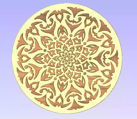 Mandala geometric ornament pattern for CNC or laser engraving