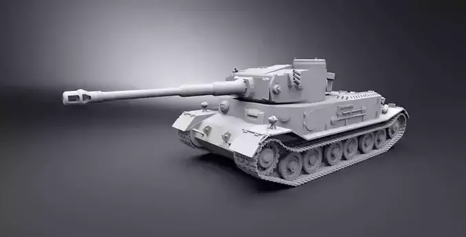 Vk 4501 Tiger Scale model 3D print model