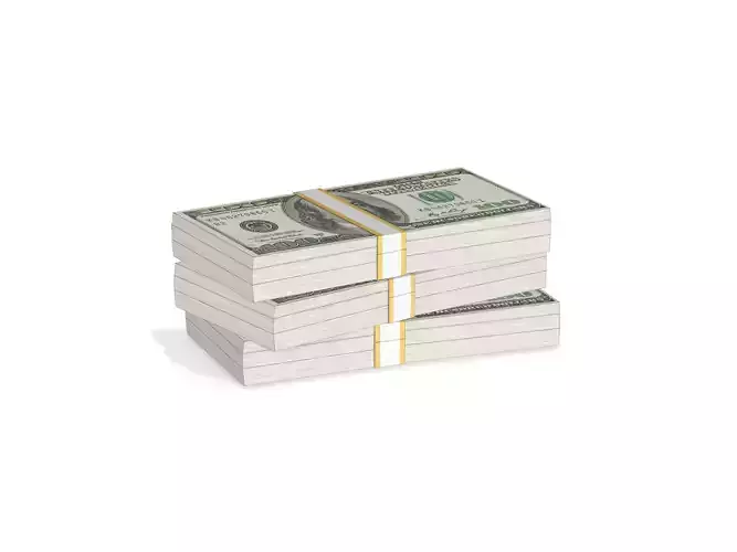 Money Stack Low-poly 3D model