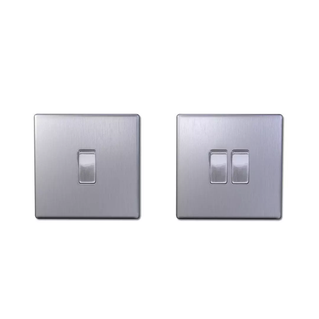 Light Switches Single and Double LOW POLY Low-poly 3D model_0