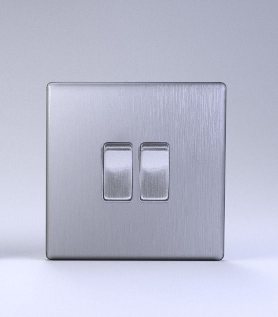 Light Switches Single and Double LOW POLY Low-poly 3D model_2