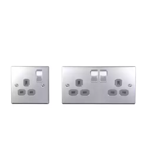 Socket LOW POLY two electrical sockets Low-poly 3D model