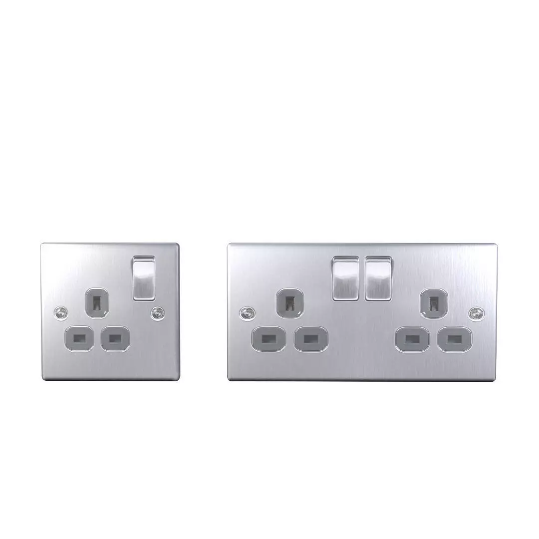 Socket LOW POLY two electrical sockets Low-poly 3D model_0